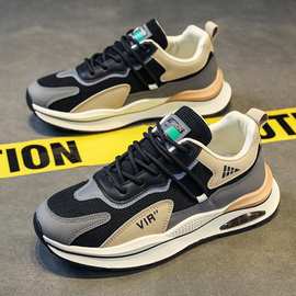 男鞋夏季新款透气网面运动鞋男韩版潮流百搭厚底跑步休闲老爹鞋男