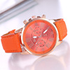 Fashionable belt, multicoloured golden swiss watch, quartz women's watch, pink gold, wholesale