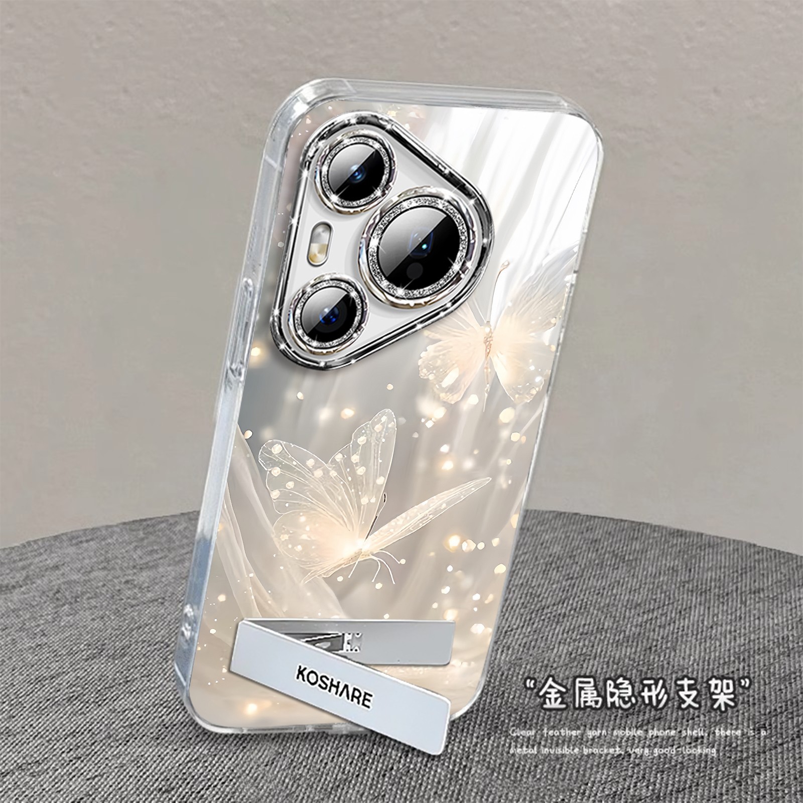 Mariposa elegante para opporeno13 funda para teléfono móvil de lujo ligero a5x avanzado a93s soporte de pulsera findx8s image 3