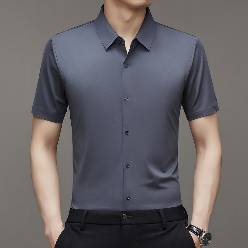 Fanzhi Men's Shirts Are High-End Summer Short-Sleeved Men's Shirts, New High-End Business Casual White Shirts for Summer
