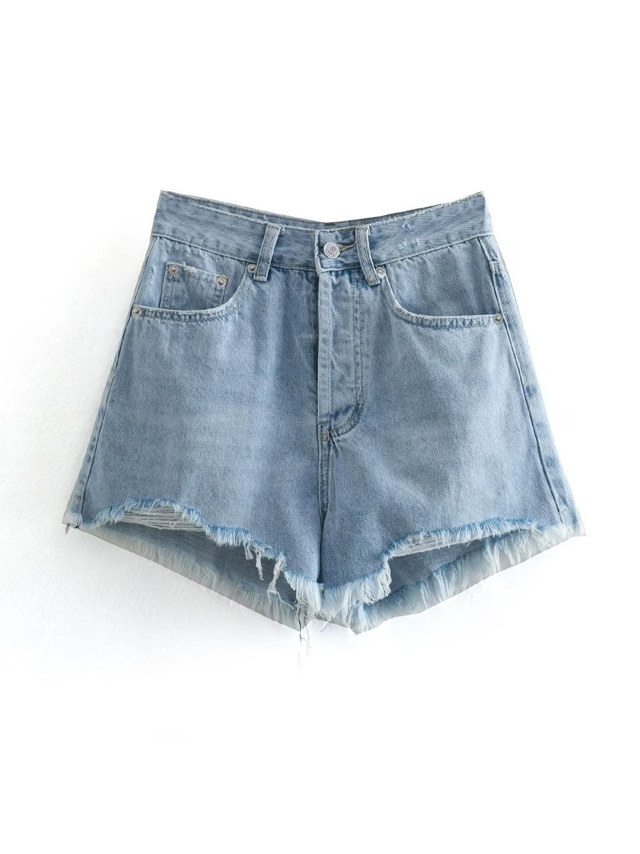 Джинсовые шорты, (跨border торговля), опт, европейский стиль, высокая талия