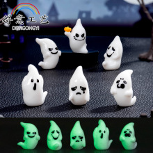 跨境新品万圣节夜光捣蛋幽灵小鬼公仔diy装饰品配件迷你桌面摆件