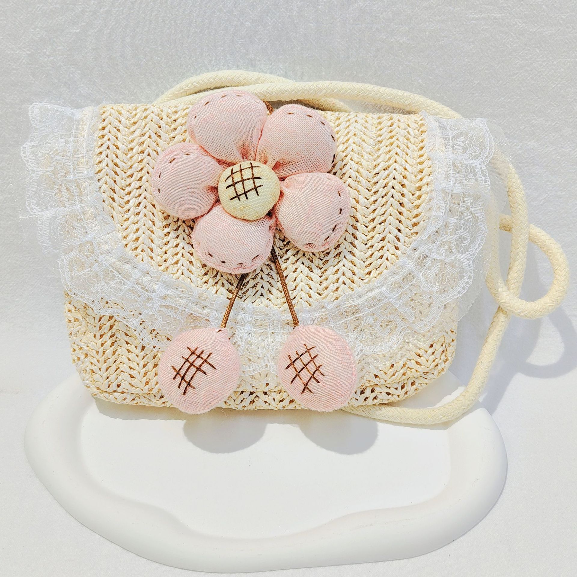 Bolso de arco para niños bolso de rosa de verano bolso de mochila para chicas bolso de princesa de perla pequeña bolsa de cambio de viento fragante