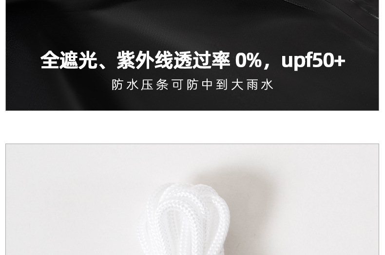 Multi-Hanging Point Black Vinyl Tarp for Outdoor Camping, Sunshade, Sun Protection, Large Size Tent Cover, Thickened to Resist Heavy Rain