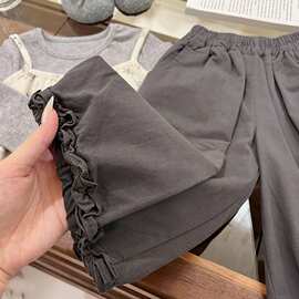女童宝宝套装女宝新款洋气打底吊带上衣休闲三件套裤子其2026新款