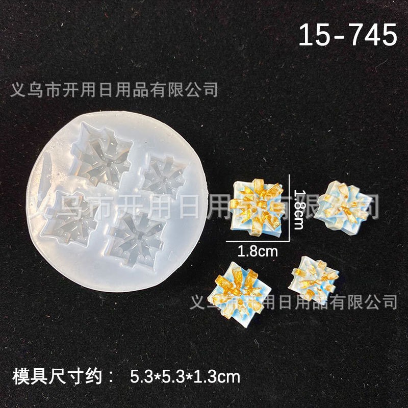 Nuevo tamaño caja de regalo molde silicona epoxi arcilla cerámica suave postre pastel fondant chocolate accesorios decorativos