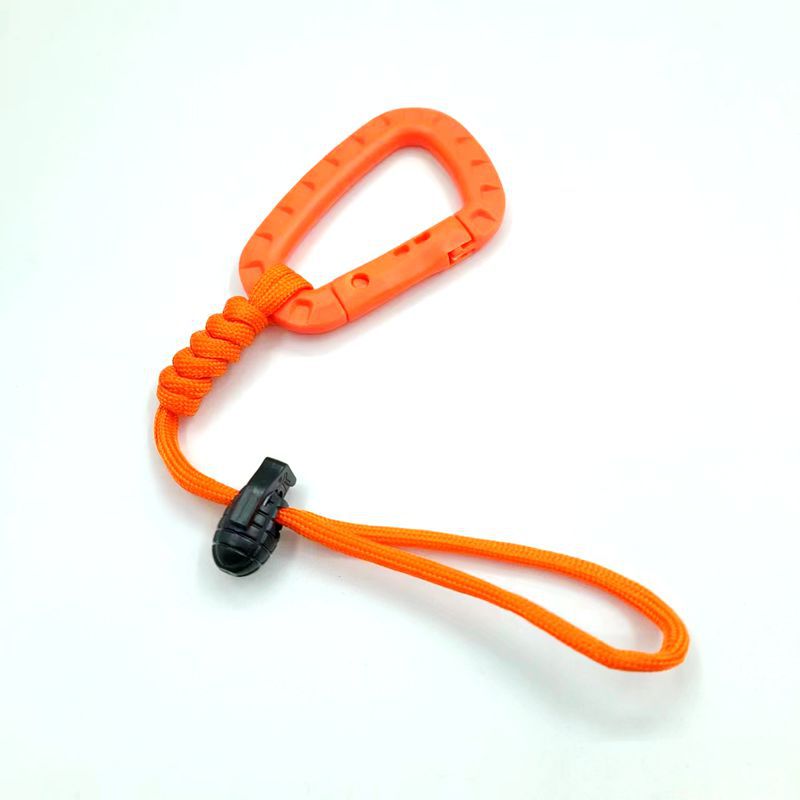Cuerda de paraguas tejida llavero gancho mosquetón al aire libre cuerda anti-perdida DIY cadena colgante montañismo mochila hebilla DEC gancho