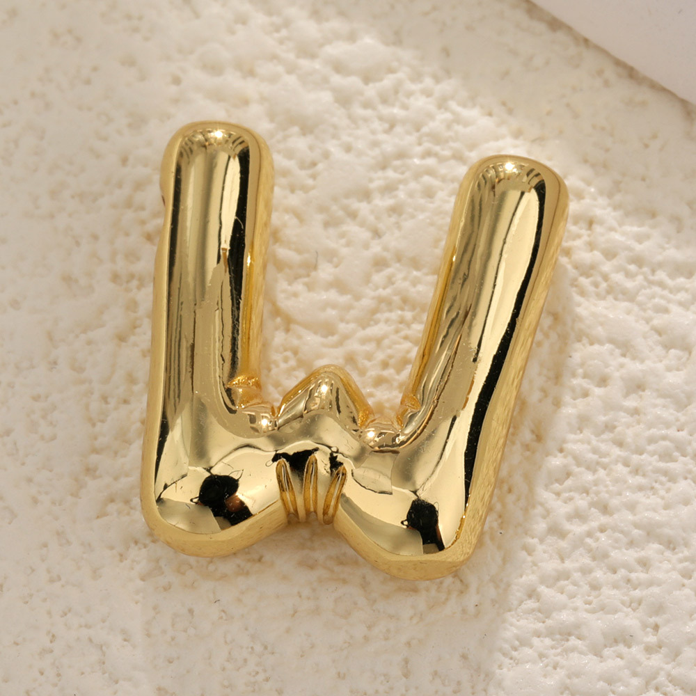 7g Weight Pendant Jewelry Making Type DIY Jewelry Accessories Classification 1 Piece Quantity Copper Material Letter Pattern Plating Design Simple Style, Classic Style Style 1 Piece Copper Letter Pendant 21