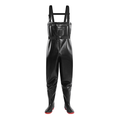 Thickened PVC waders, rain trousers with rain boots, full body water trousers and shoes, one-piece waterproof suit, sea equipment