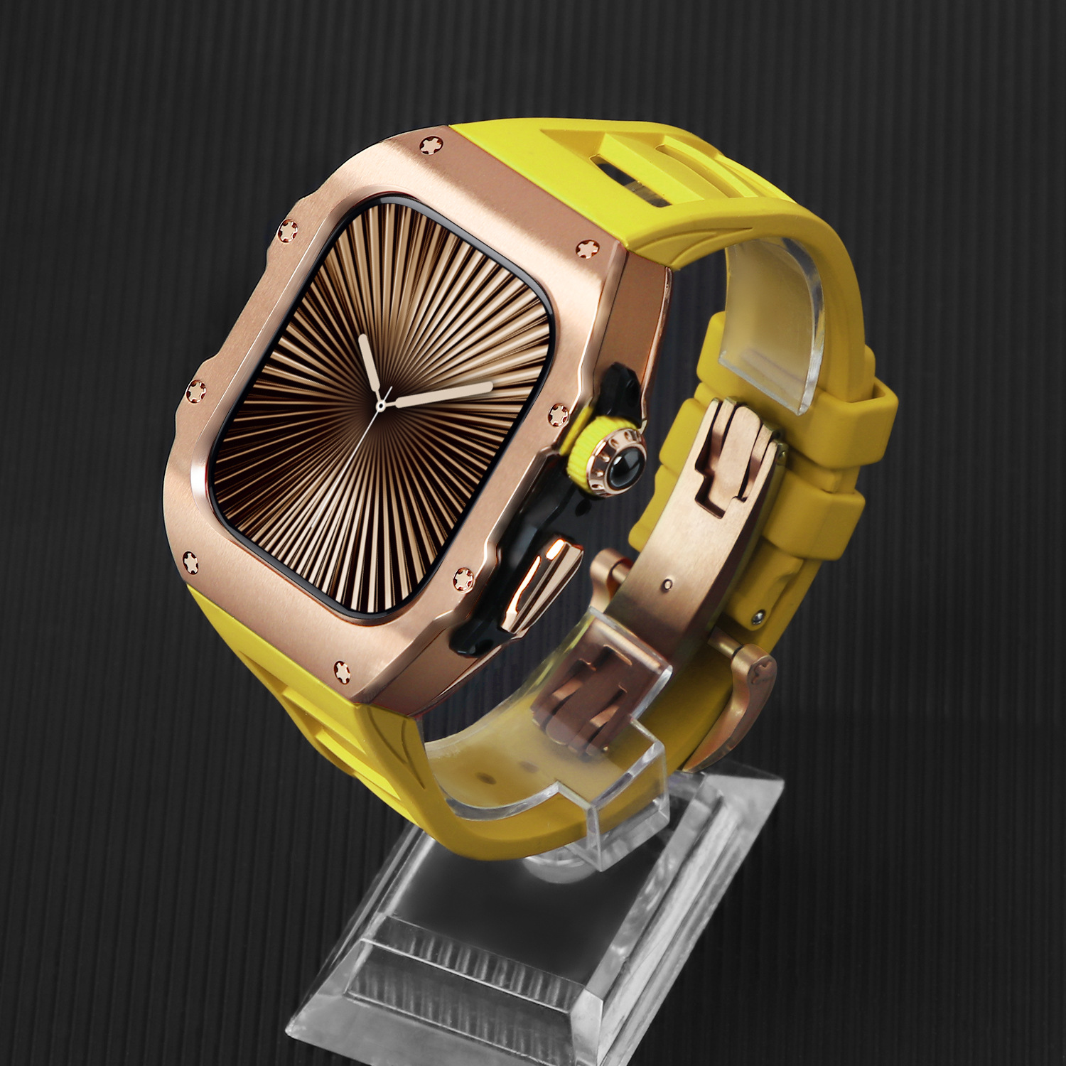 Adecuado para Apple Watch Correa iwatch Ultra10 generación 42/46/49mm acero inoxidable flúor caja de una pieza