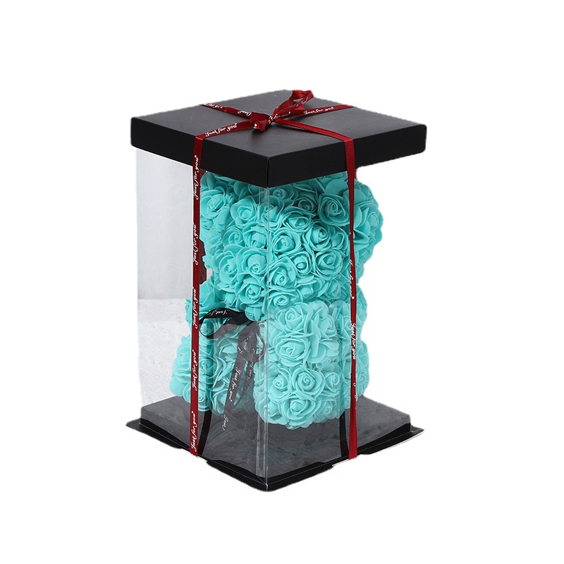 Caja de Regalo con Oso de Rosas, Regalo de Navidad, Caja de Regalo Romántica para el Día de San Valentín, Regalo de Cumpleaños, Venta al por Mayor Directa de Fábrica