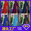 Colored long bridesmaid dress, long skirt, fashionable evening dress, 2024 sample, European style, Amazon, for bridesmaid