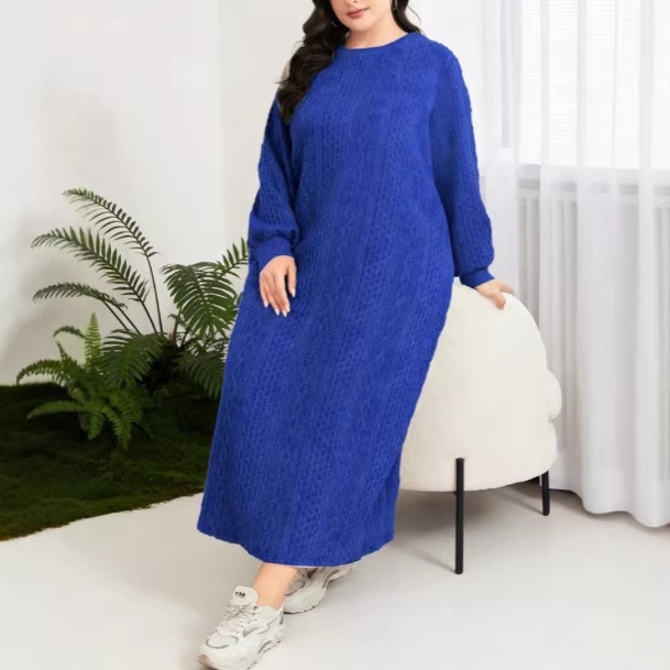 AB312 2023 Eid Al-Fitr Arabic Dubai Embroidered Patch Dress Muslim Party Evening Gown_ecoleips.com