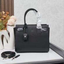 大牌新款杨树林漆皮手提风琴包亮面大容量托特购物袋复古包