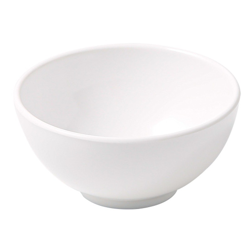 Tazón blanco pequeño Tazón de sopa de melamina Cantina Tazón de porcelana de imitación redonda comercial Tazón redondo Tazón de condimento de plástico Tazón de arroz Tazón de agua azucarada