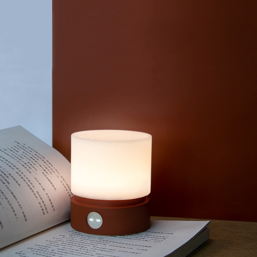 New HBK Rotating Cylindrical Lamp, Rotating Digital Timer Sleep Companion Lamp, LED Infinity Touch Control Breathing Atmosphere Lamp