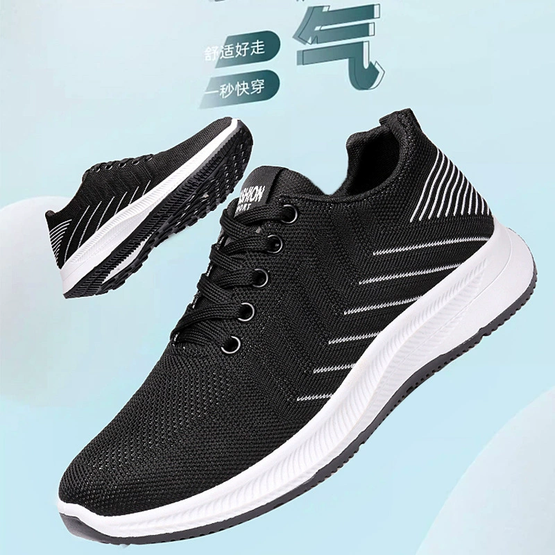 Повседневная обувь мужская трансграничная Внешняя торговля оптом модная обувь сетчатые дышащие кроссовки модные корейские кроссовки с мягким дном