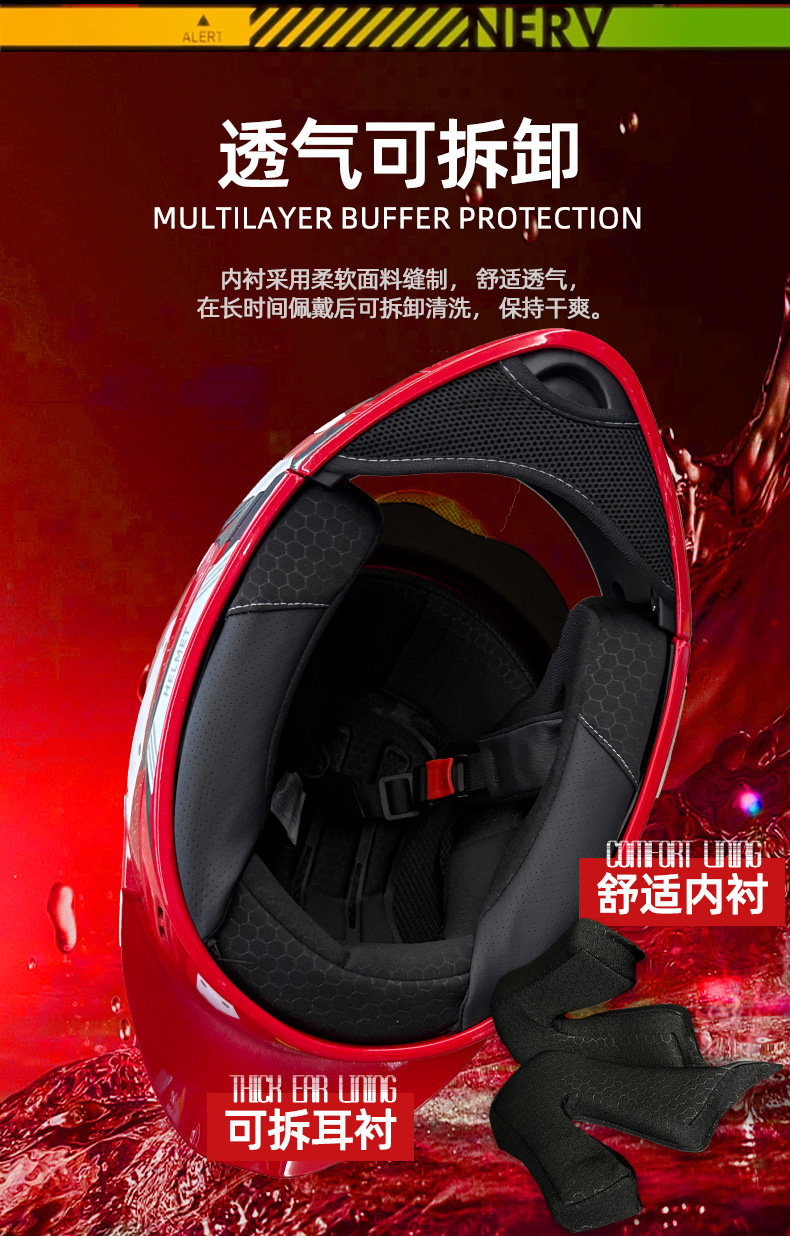 3C/DOT Motorcycle Open-Face Helmet for Women, Warm Winter Full-Face Helmet, Motorcycle Helmet for Men, All-Season Safety Helmet