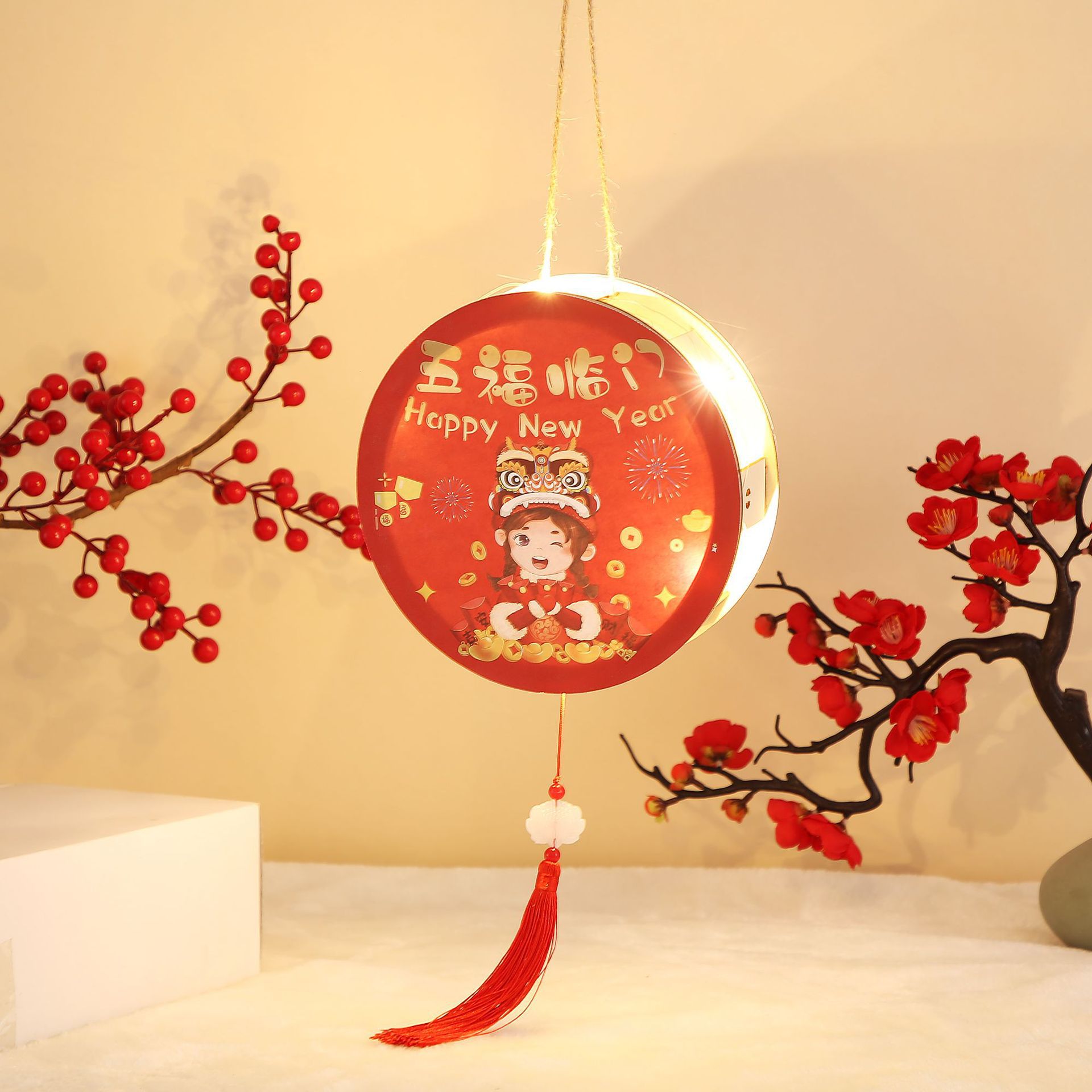 木灯笼-五福临门.JPG