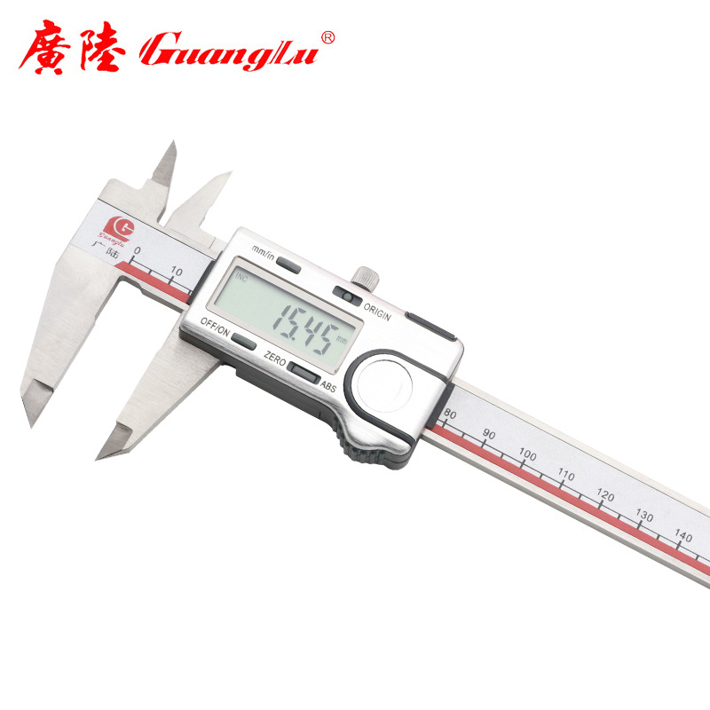 广陆 不锈钢电子数显卡尺 原点型自动开关机快显 111-101-40