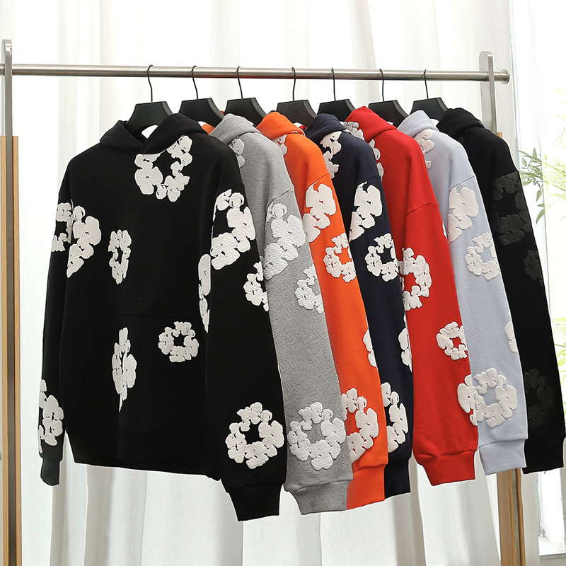 Correct Version of Denim Tears Hoodie Printed Foam Hooded Sweatshirt