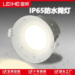 防水筒灯ip65嵌入式防雾防潮深防眩泳池浴室吊顶灯卫生间厨房酒店