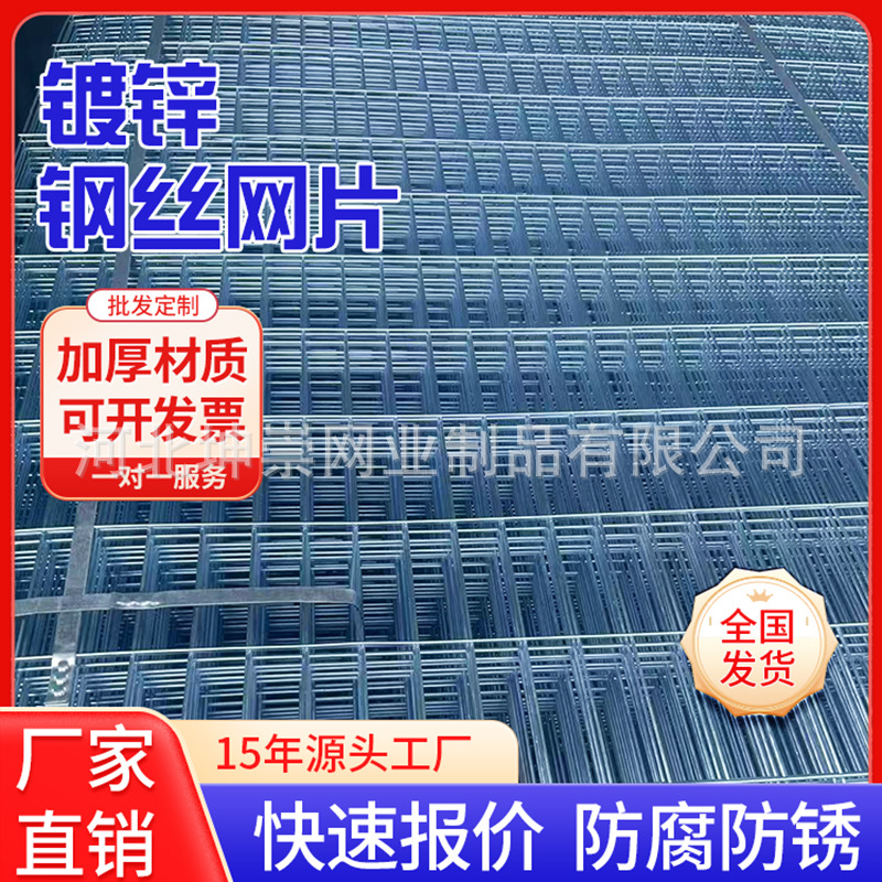 镀锌钢丝网片养殖电焊网格片加粗钢丝网围栏建筑隔离片鸡狗兔笼片