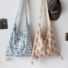 原创文艺风单肩包女大容量民族风小清新学生百搭新款小众斜挎布包