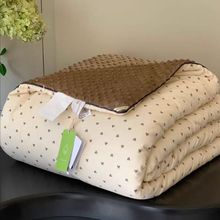 韩国大鹅双人安抚豆豆春秋被可机洗纯棉保暖被芯复古碎花加厚被子