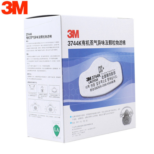 3M3744K particulate filter cotton anti-organic vapor odor activated carbon filter cotton dust-proof filter element mask accessories