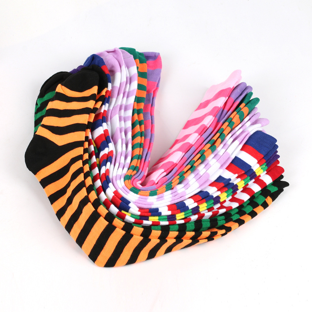 Calze lunghe a righe per donna, calzini sopra il ginocchio, calzini da donna per feste di cosplay anime_voghion.com