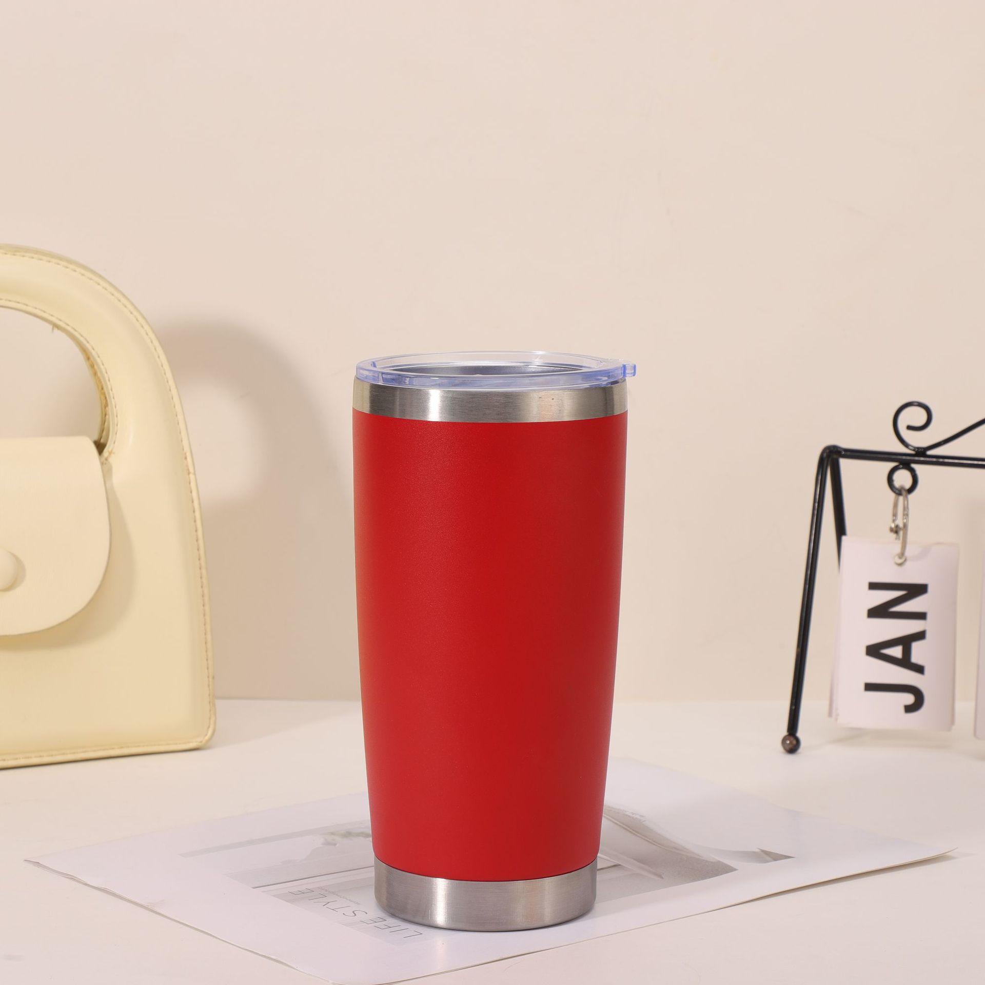 Transfronterizo Amazon de acero inoxidable 20oz taza de automóvil de doble capa de alta capacidad de acero inoxidable pulverizado hielo taza puede imprimir logotipo