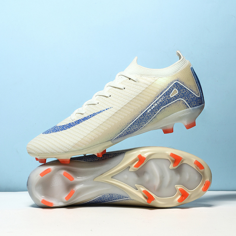 New Cross-Border Seamless Football Shoes Available for Wholesale, Low-Top Tf Long Spike Shoes for Men and Women, Non-Slip Training Football Shoes for Turf