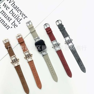 New leather for apple watch pattern pin buckle leather strap iwatch strap foreign trade manufacturers wholesale