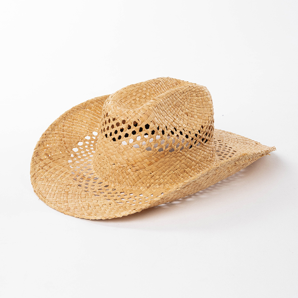 Cowboyhoed van gevlochten raffia stro voor dames en heren_voghion.com
