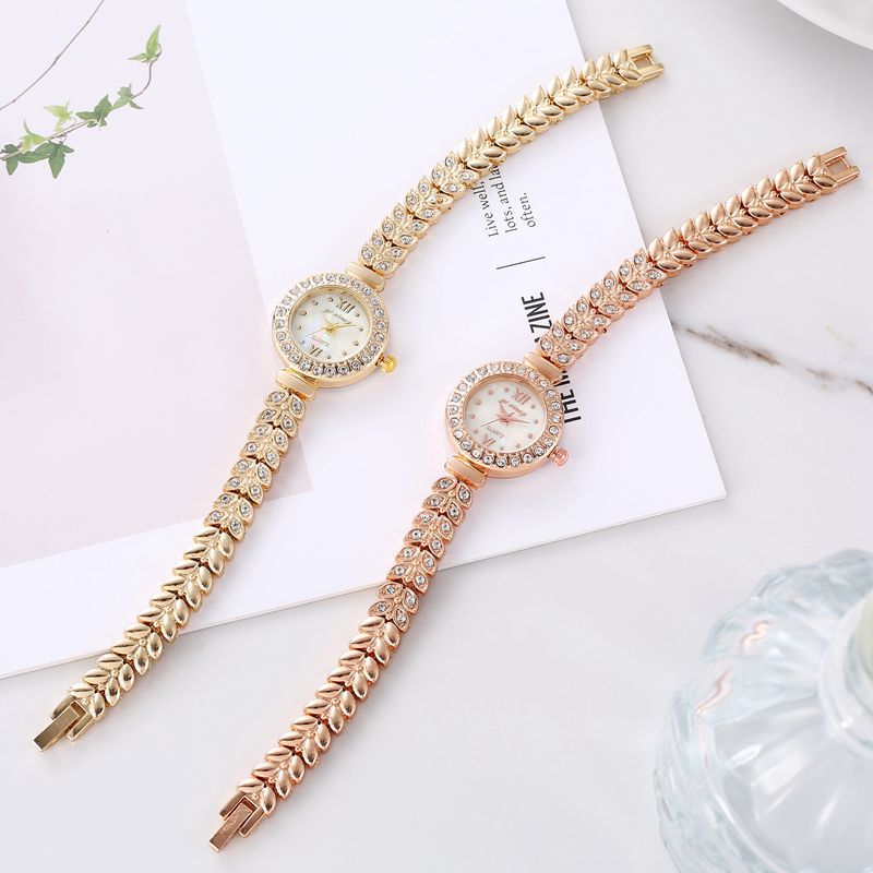 Reloj de sirena decorativo de comercio exterior, temperamento de diamantes, moda, exquisito, lujo ligero, brazalete de diamantes de imitación, reloj de cuarzo