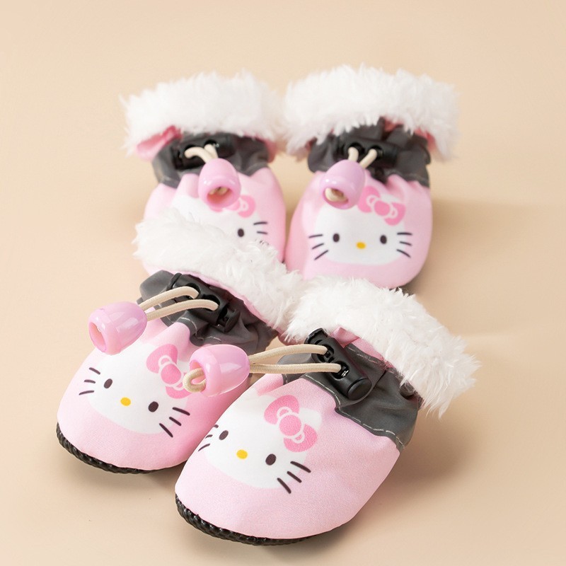 狗狗鞋子春季泰迪小型犬宠物脚套秋冬加绒室内猫咪四季软底鞋狗鞋