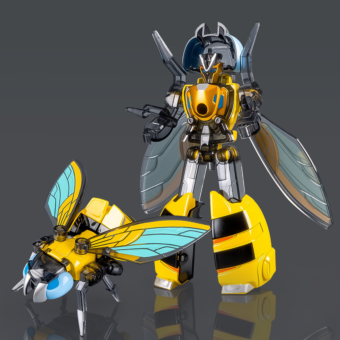 Alloy Transforming Insect 4-in-1 Mecha Robot Can Combine into Butterfly, Dragonfly, Cicada - Toys for Boys and Girls Wholesale