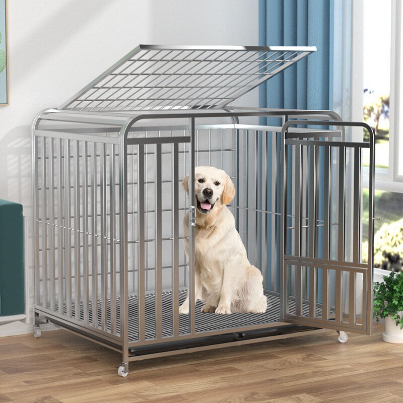 大型中型犬用犬ケージ 屋内トイレ分離 厚みのあるペットケージ ゴールデンレトリバー ラブラドール 家庭用犬ケージ|undefined