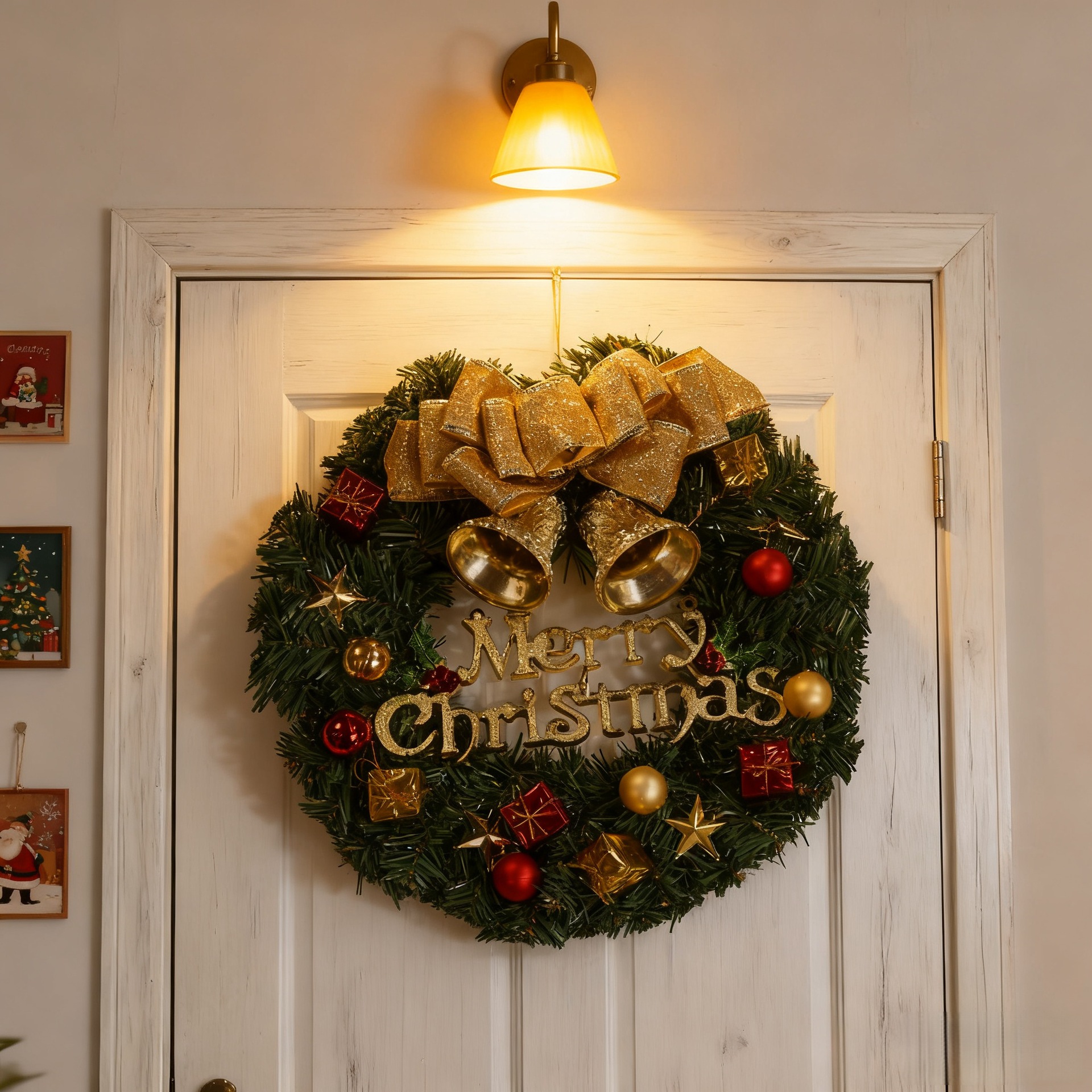 Guirnaldas de Navidad decoraciones de Navidad colgantes de puertas colgantes de guirnaldas decoraciones escenario de estación independiente al por mayor transfronterizo