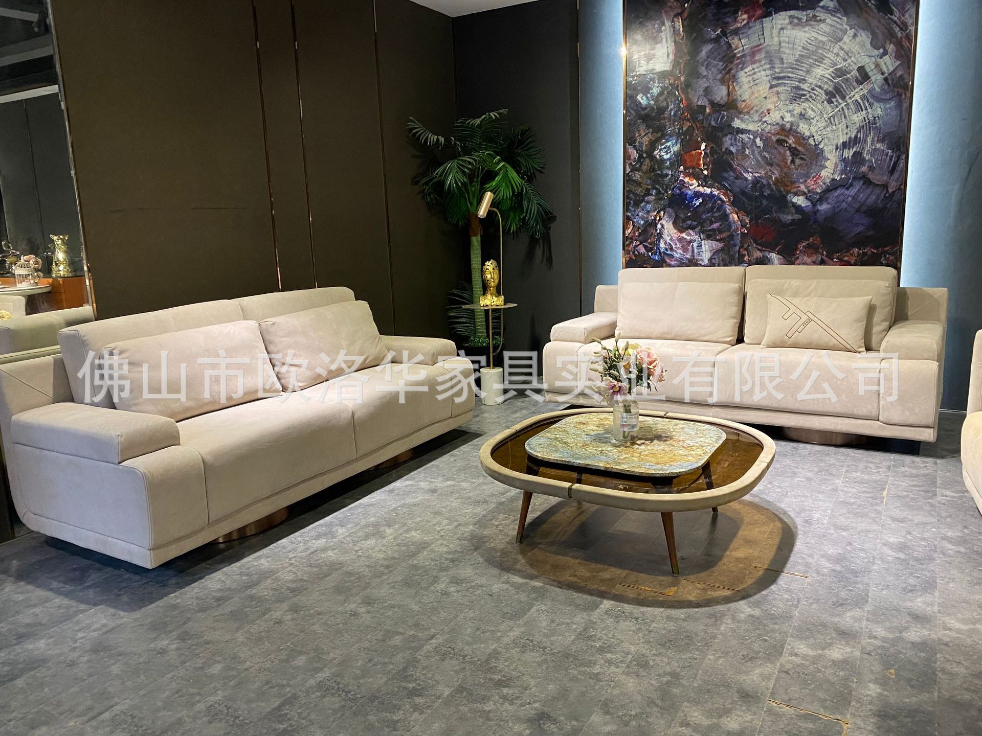 酒店家具工廠直銷意大利品牌同款意式極簡現代輕奢沙發組合