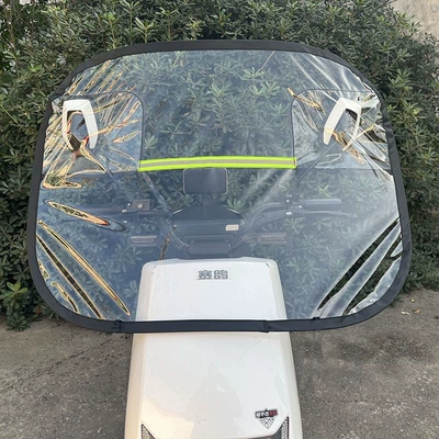Electric vehicle canopy, electric scooter sunshade, thickened stainless steel motorcycle umbrella, electric vehicle sun protection (Elektromobil üçün ön şüşə çətiri (günlük)) - standard-model-color-random-car-equipped-with-rearview-mirrors