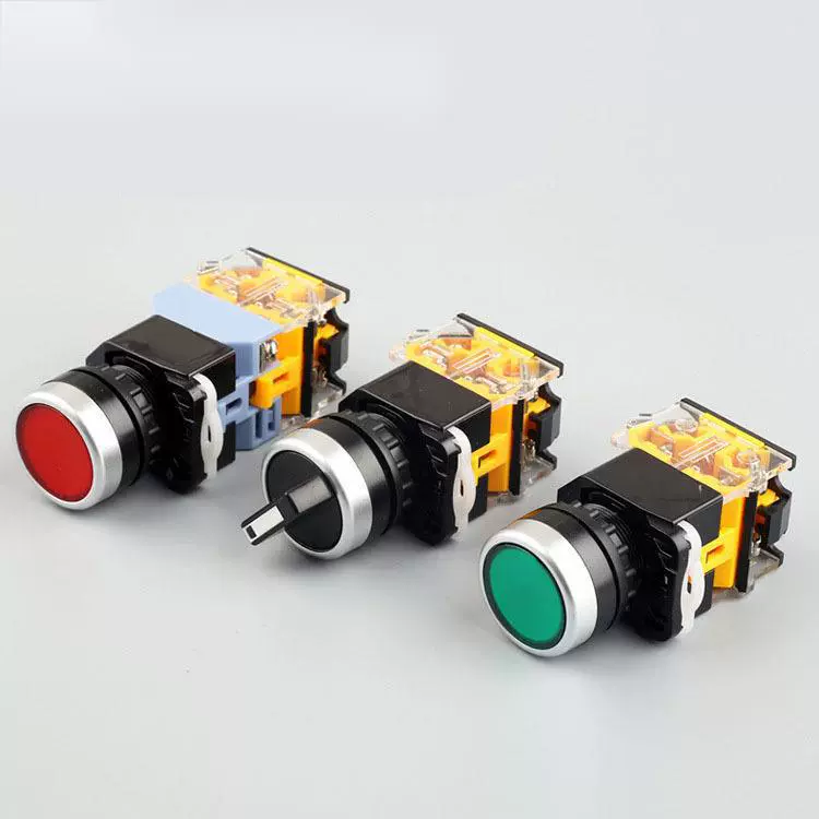 厂家供应工程机械急停开关 按钮 无锁按钮自复位红绿启动开关