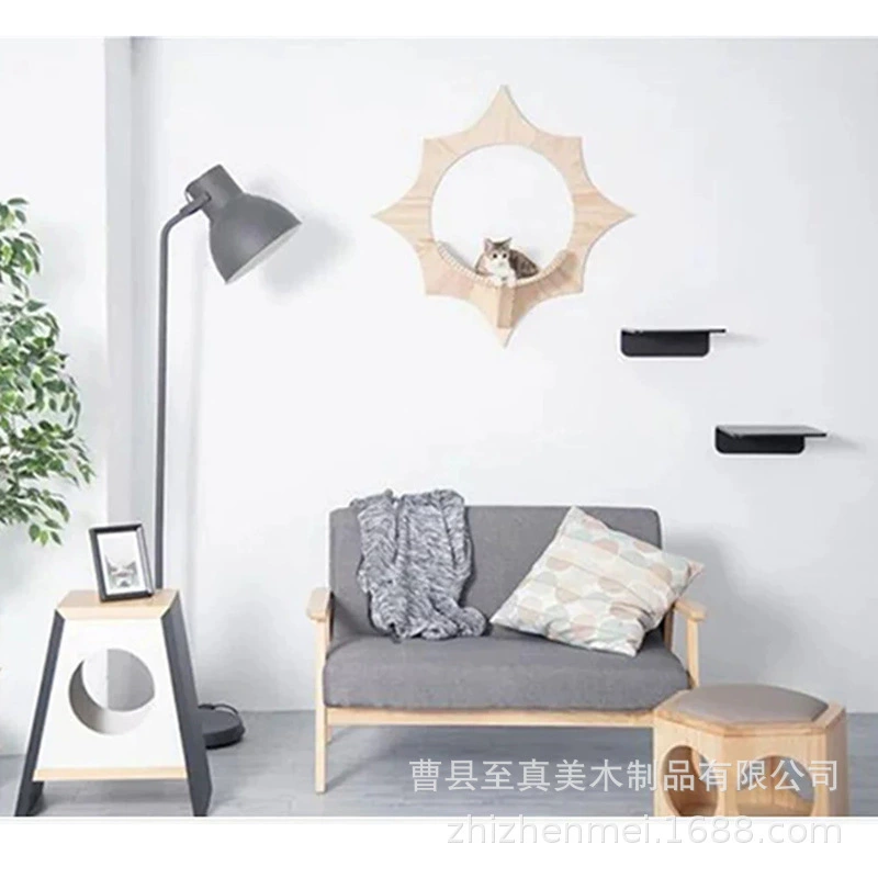 Настенная стойка для лазанья для кошек деревянная кошка настенное кошачье гнездо настенная прыгающая лестница Сизаль кошка когтеточка Кошка дерево кошка стойка