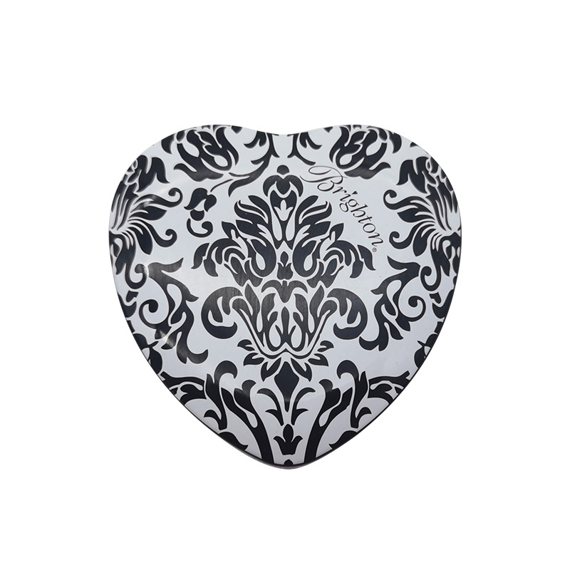 圣诞巧克力桃心铁盒 马口铁情人节爱心形糖果盒 开窗心形金属盒子