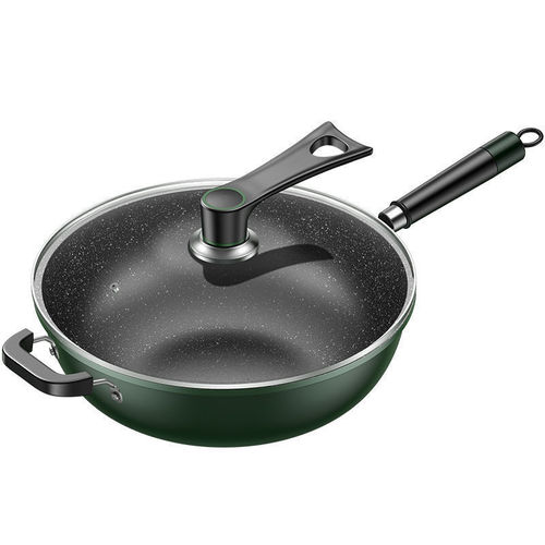 Maifanshi household frying pan, non-stick frying pan, flat steak frying pan, kitchen universal stove, wholesale, dark green