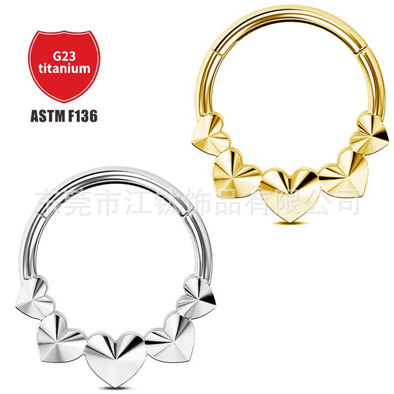 Pointed titanium steel lip stud product view