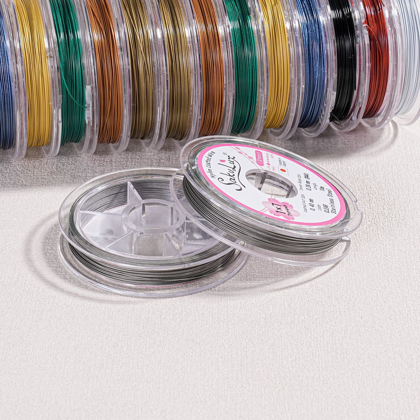 Japón de alta gama de alambre de oro de alambre de acero con accesorios de alambre especial de perlas pulsera cuerda de cuentas material DIY hecho a mano