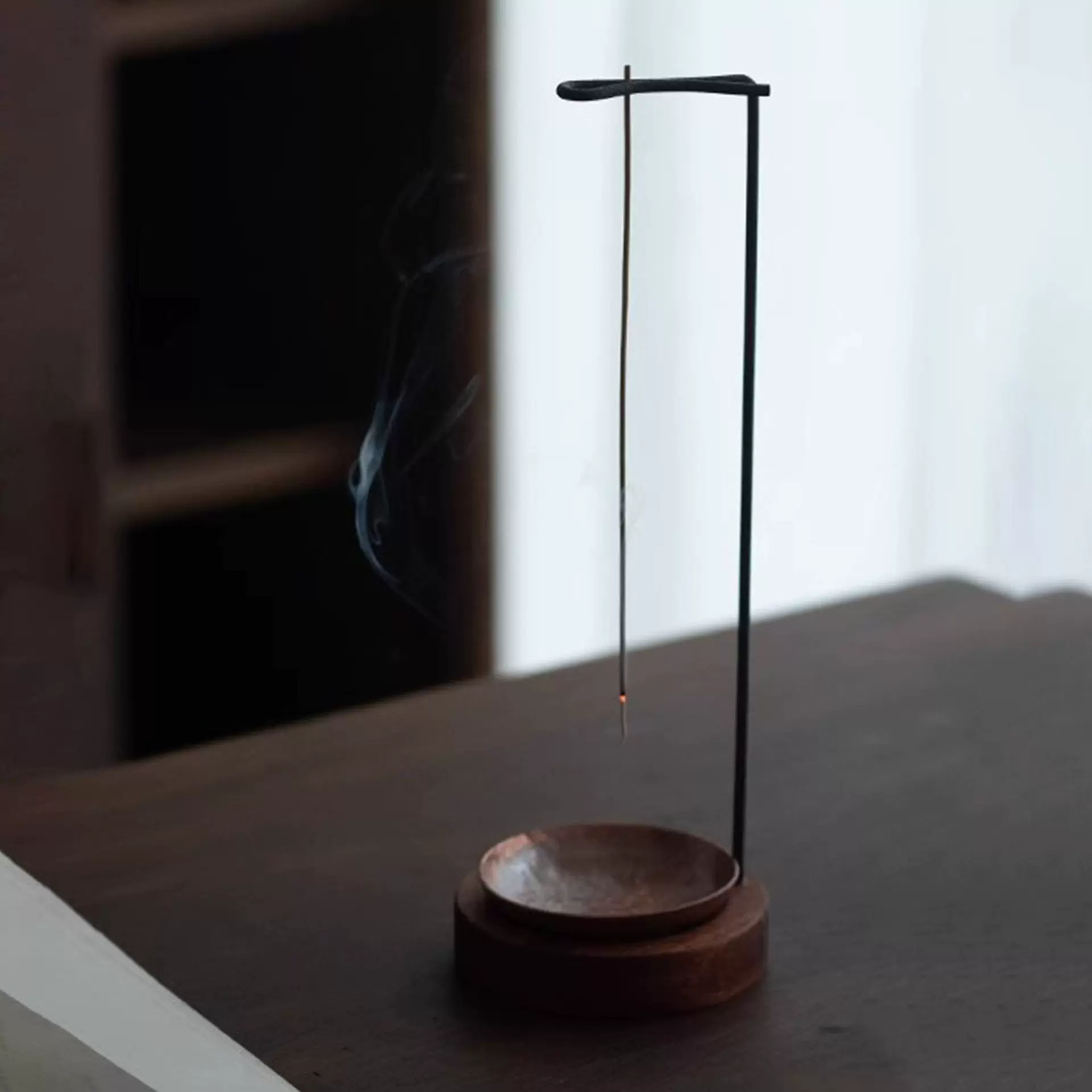 线香香薰炉底座插高级不落灰檀香托倒挂香插香炉香座熏香炉香插盘