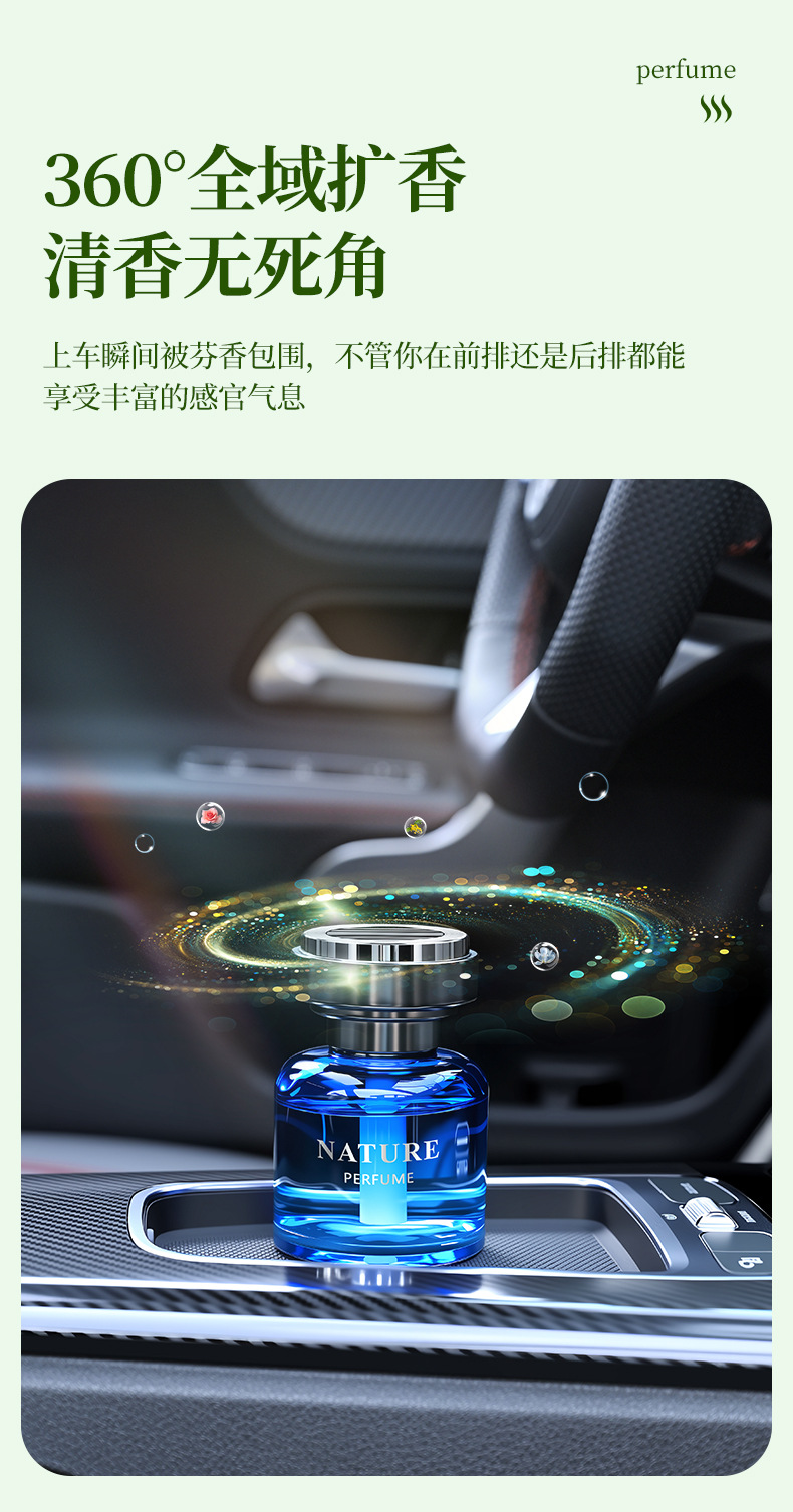 New Car Perfume Holder Ornament, Car Interior Fragrance, Car Perfume, In-Car Cup Holder Fragrance, Dual-Use for Car and Home